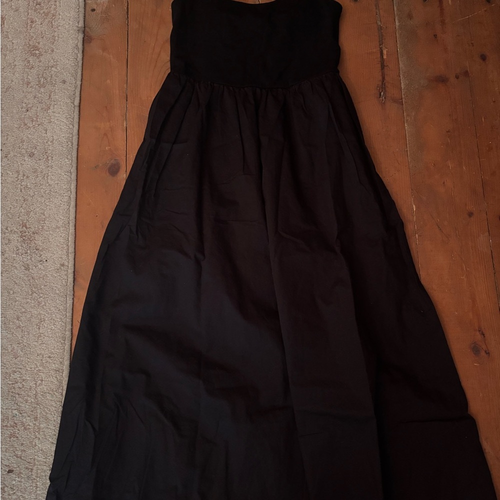 Classic Black Strapless Maxi Dress